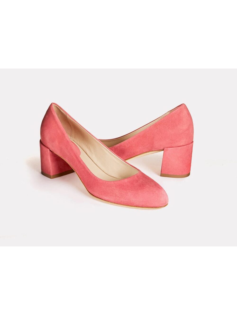 Sant M CHIAIA CORELLO Coral Suede Block Heels size 41.5